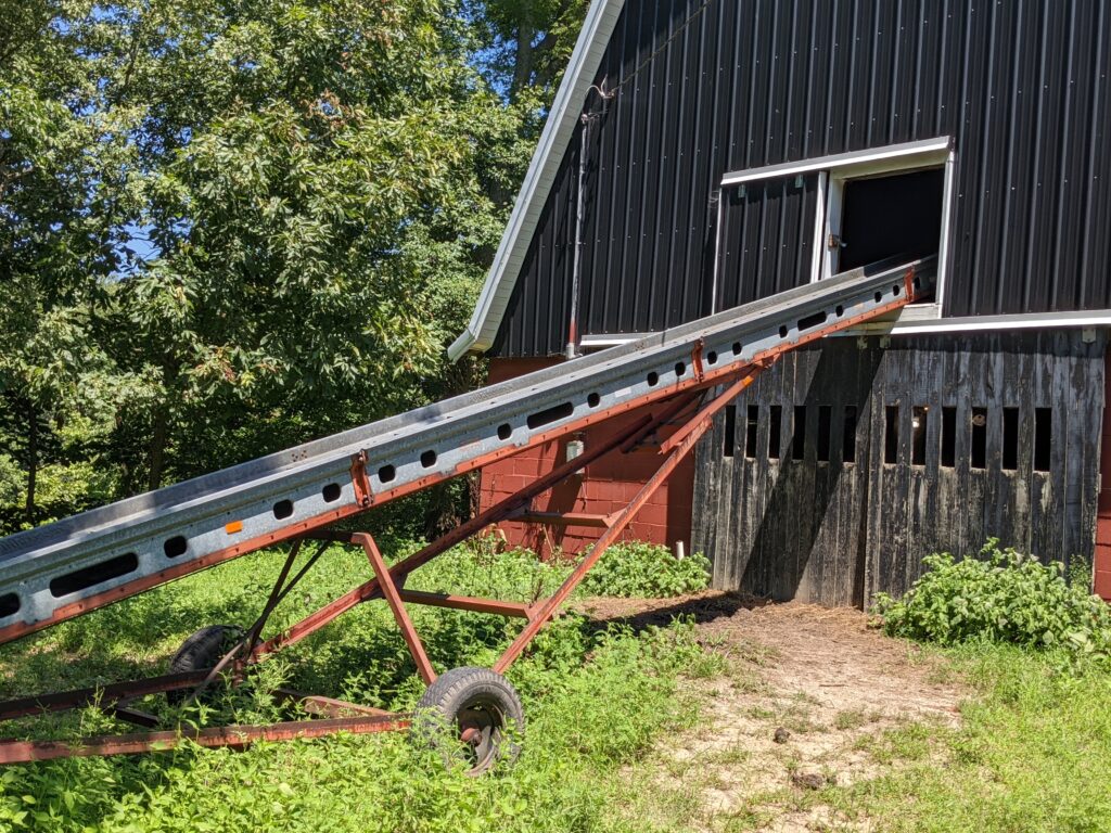 New (to us) Hay Elevator for the Barn DuBois Center